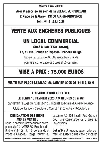 vente aux enchères 10/02/2025